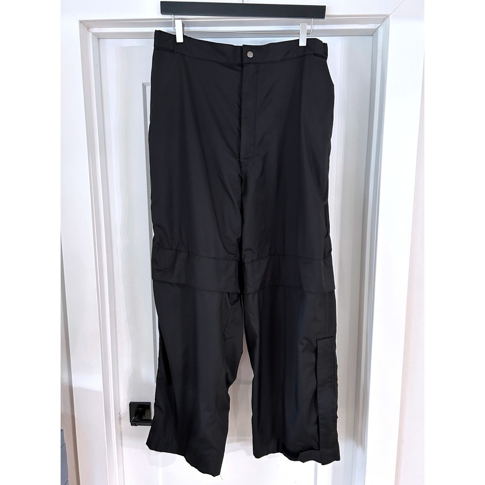 Tourney Mens Black Waterproof Convertible Short Golf Pants XXL Gorpcore Techwear